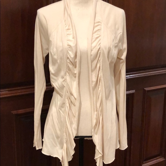 Anthro TINY open cardi with lace back NWT Small - Picture 2 of 8